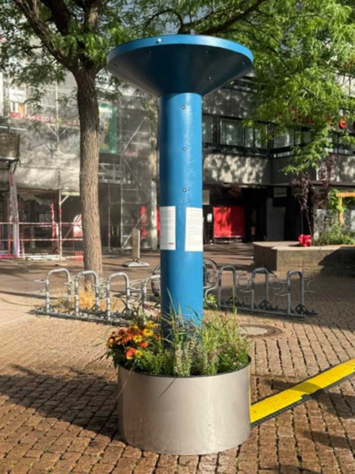 Gegen in Hitze in der City: Autarke Klimamodule & Trinkbrunnen von Schraeder