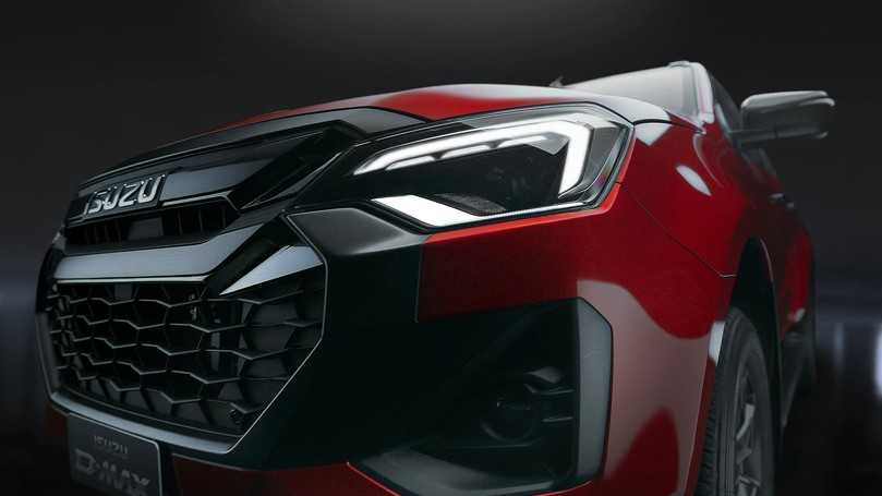 Die neuen Bi-LED-Scheinwerfer verleihen dem Pick-up eine eigenwillige Lichtsignatur. | Foto: Isuzu Die neuen Bi-LED-Scheinwerfer verleihen dem Pick-up eine eigenwillige Lichtsignatur. | Foto: Isuzu