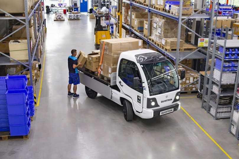Als T-Serie übernimmt der maximal 65 km/h schnelle Q-Elion Transportaufgaben für Gärtnereien, Lieferdienste und Logistikunternehmen. | Foto: Quantron Als T-Serie übernimmt der maximal 65 km/h schnelle Q-Elion Transportaufgaben für Gärtnereien, Lieferdienste und Logistikunternehmen. | Foto: Quantron
