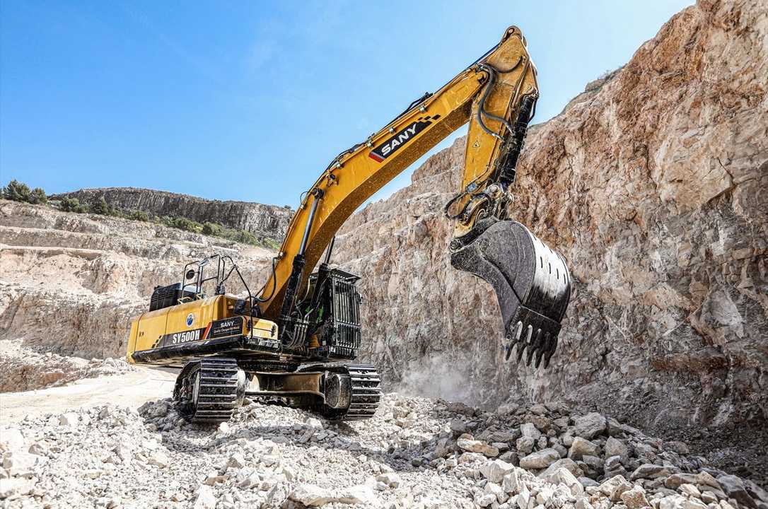 Steinexpo 2023: Sany schickt 50-Tonnen-Bagger ins Rennen Steinexpo 2023: Sany schickt 50-Tonnen-Bagger ins Rennen