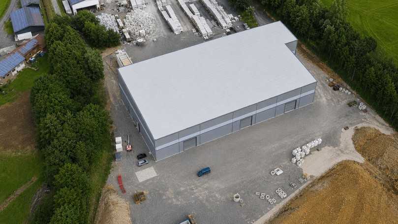 Luftaufnahme der neuen Werkshalle | Foto: P.V. Betonfertigteilwerke