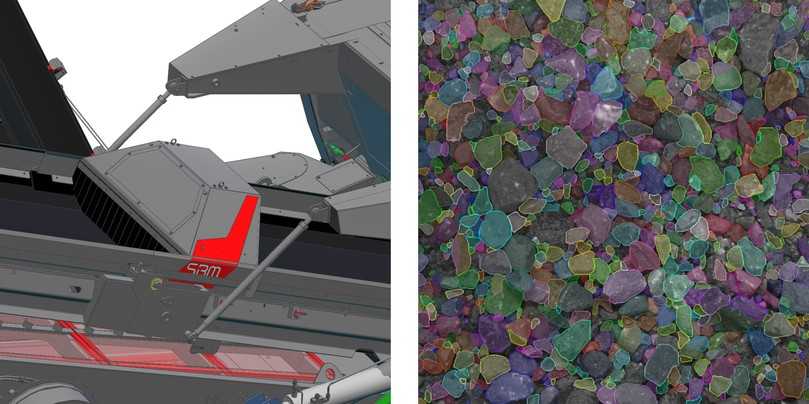 Unmittelbaren Anteil haben die Forscher der Montanuniversität Leoben auch bei der Entwicklung eines optischen Sensors oberhalb des Hauptaustragsbandes und des zugehörigen Analyse-Verfahrens zur fortlaufenden Bestimmung der Kornverteilung im gebrochenen Produkt. | Foto: SBM Mineral Processing Unmittelbaren Anteil haben die Forscher der Montanuniversität Leoben auch bei der Entwicklung eines optischen Sensors oberhalb des Hauptaustragsbandes und des zugehörigen Analyse-Verfahrens zur fortlaufenden Bestimmung der Kornverteilung im gebrochenen Produkt. | Foto: SBM Mineral Processing