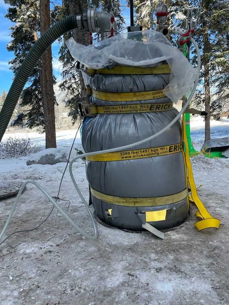 Schachteinbau in Banff in Kanada bei extremer Kälte. | Foto: Brandenburger Liner