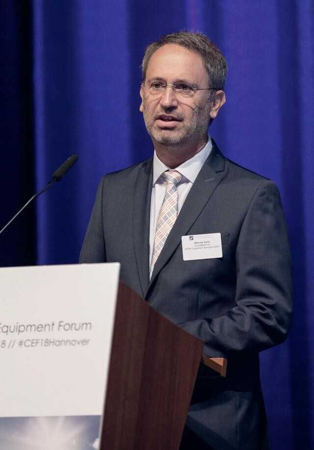 „Die Macht haben letztendlich wir Abnehmer, die die Geräte kaufen. Lasst uns zusammen- arbeiten!“ – Werner Zenz, Geschäftsführer der Porr Equipment Services GmbH. | Foto: IPM AG