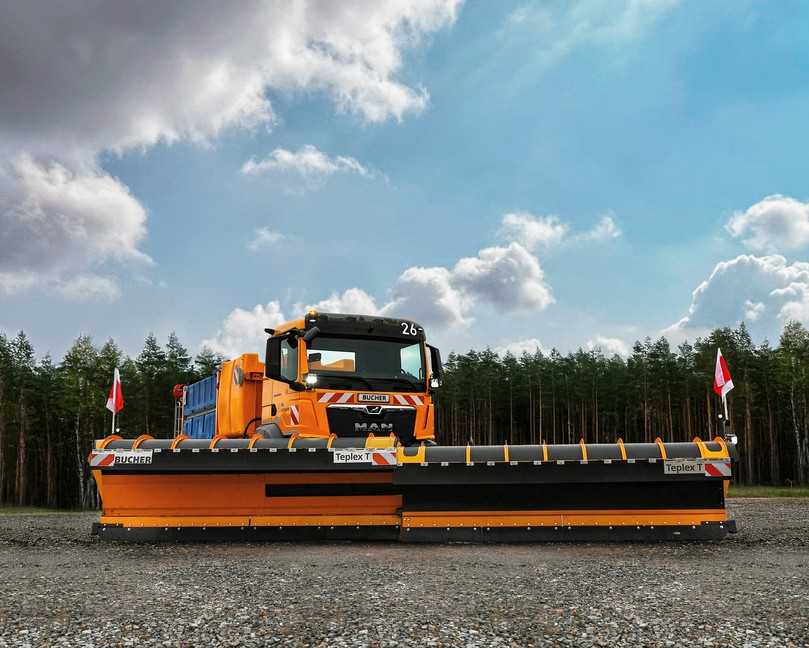 Ein Stahlrahmen aus Strenx 700 sorgt für Stabilität: Frontschneepflug Teplex TK4080X. | Foto: Bucher Municipal