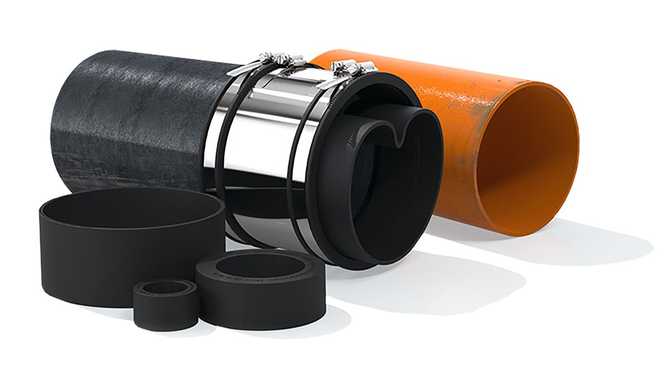 Ausgleichsringe für unterschiedliche Rohr-Außendurchmesser