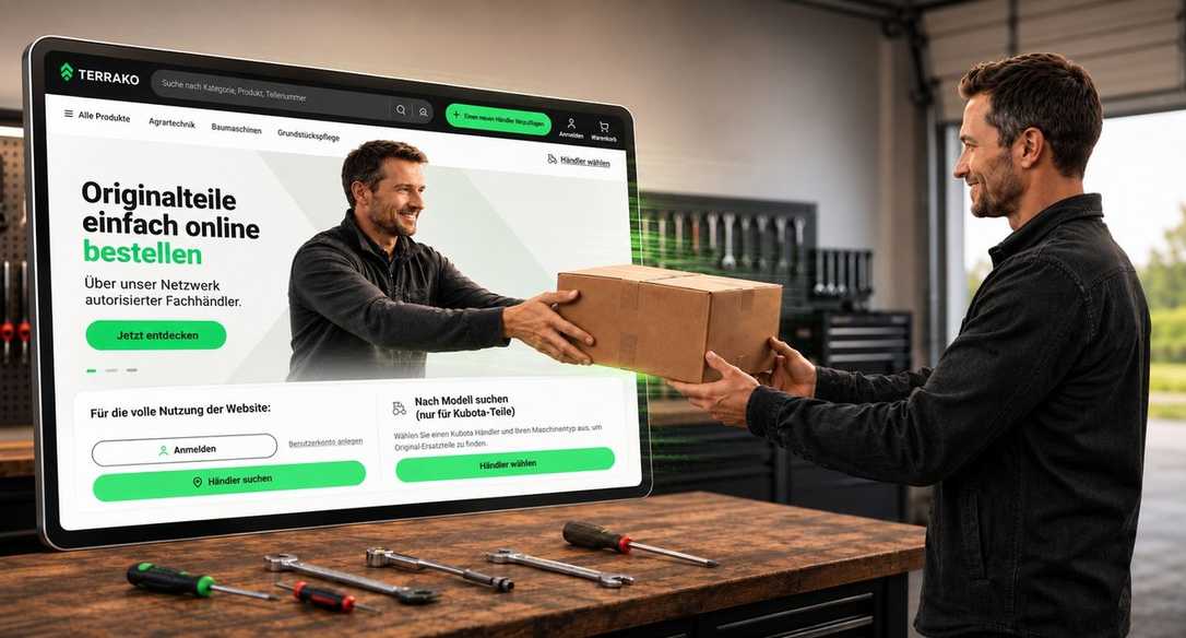 Kubota Terrako: Ersatzteile rund um die Uhr online bestellen