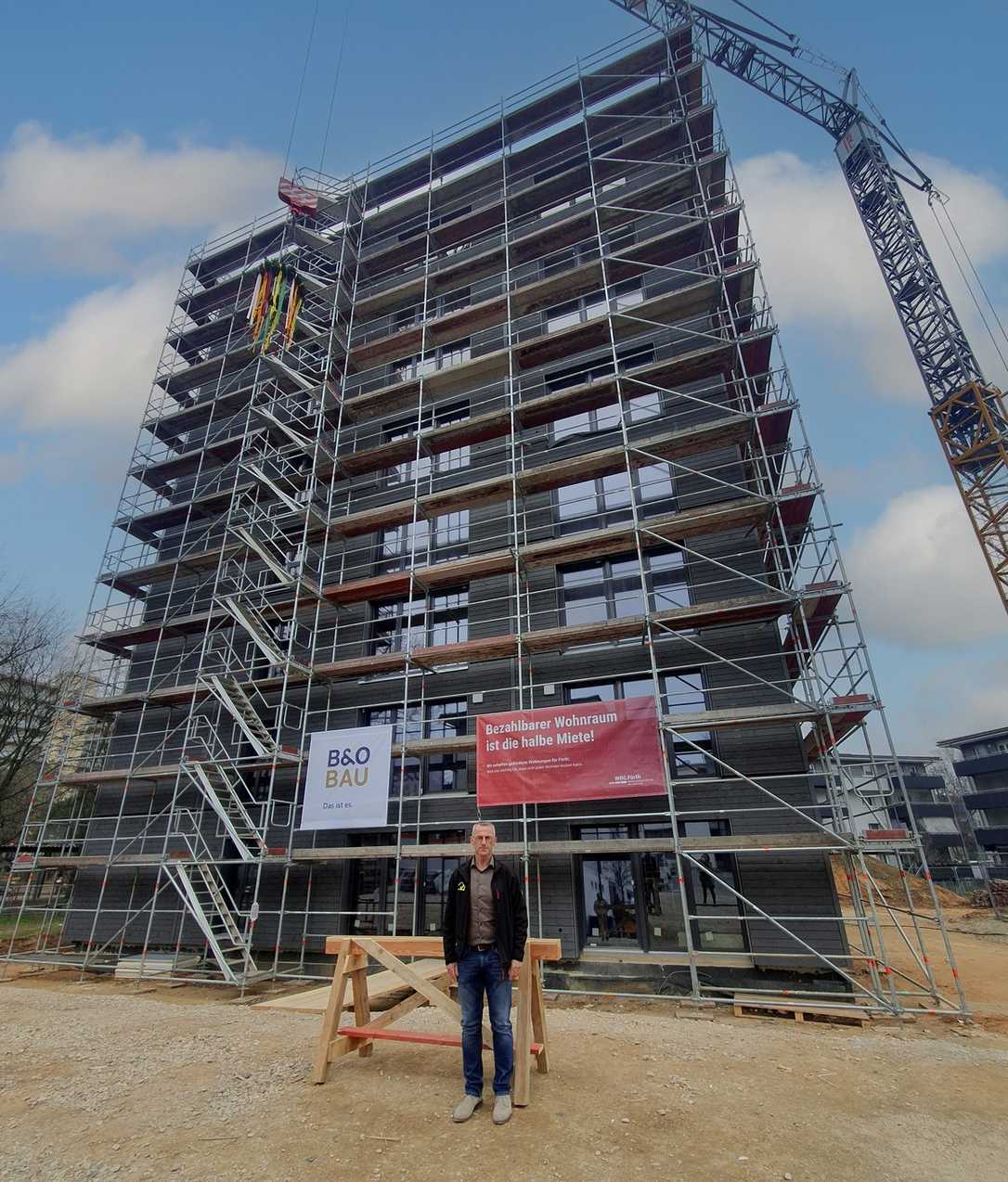 Geförderter Wohnungsbau: Fürth bekommt das höchste Holzhybrid-Mietwohnhaus Deutschlands Geförderter Wohnungsbau: Fürth bekommt das höchste Holzhybrid-Mietwohnhaus Deutschlands