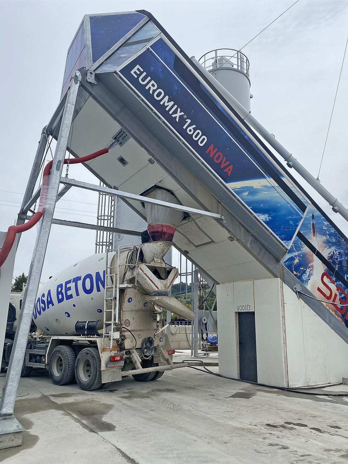 Trotz kompakter Transportabmessungen ermöglicht das Nova-Mischermodul die schnelle und sichere Betonabgabe. Gut zu erkennen: die optionale Isolation der Unterseite. | Foto: SBM Trotz kompakter Transportabmessungen ermöglicht das Nova-Mischermodul die schnelle und sichere Betonabgabe. Gut zu erkennen: die optionale Isolation der Unterseite. | Foto: SBM