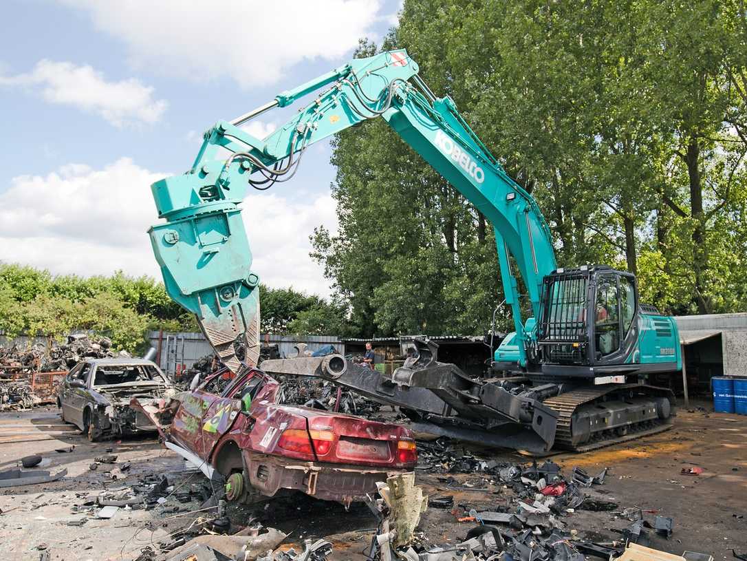 Kobelco-Bagger für Abbruch und Recycling auf der IFAT 2024 in München Kobelco-Bagger für Abbruch und Recycling auf der IFAT 2024 in München
