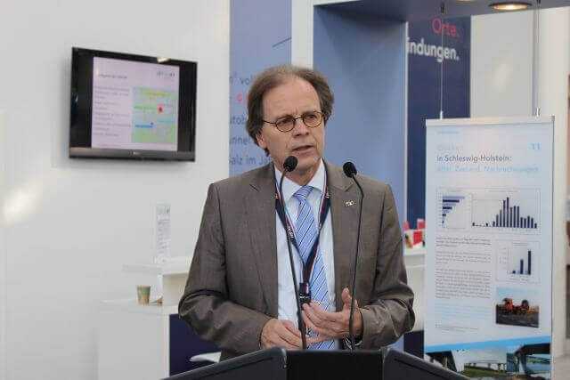 Gastgeber des Fördererfrühstücks auf der Nordbau 2016: LBV-SH-Direktor Torsten Conradt. | Fotos: bi Gastgeber des Fördererfrühstücks auf der Nordbau 2016: LBV-SH-Direktor Torsten Conradt. | Fotos: bi