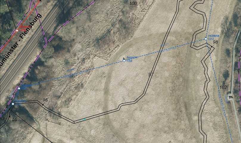 Übersichtsplan der Baumaßnahme mit Darstellung der sanierten Bachverrohrung | Foto: Swietelsky-Faber GmbH Übersichtsplan der Baumaßnahme mit Darstellung der sanierten Bachverrohrung | Foto: Swietelsky-Faber GmbH