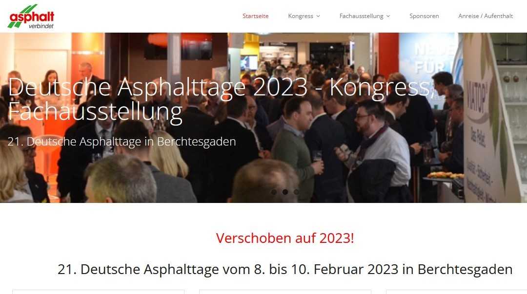 Corona-Pandemie: Deutsche Asphalttage verschoben auf 2023 Corona-Pandemie: Deutsche Asphalttage verschoben auf 2023
