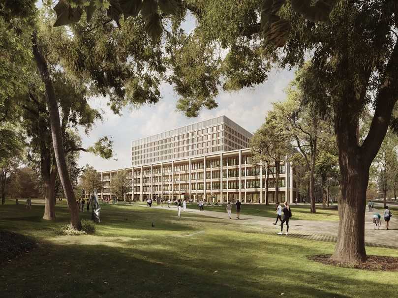 Auf dem Gelände des Kantonsspitals Aarau wird bei laufendem Betrieb ein neues Krankenhaus errichtet. | Foto: Implenia AG Auf dem Gelände des Kantonsspitals Aarau wird bei laufendem Betrieb ein neues Krankenhaus errichtet. | Foto: Implenia AG