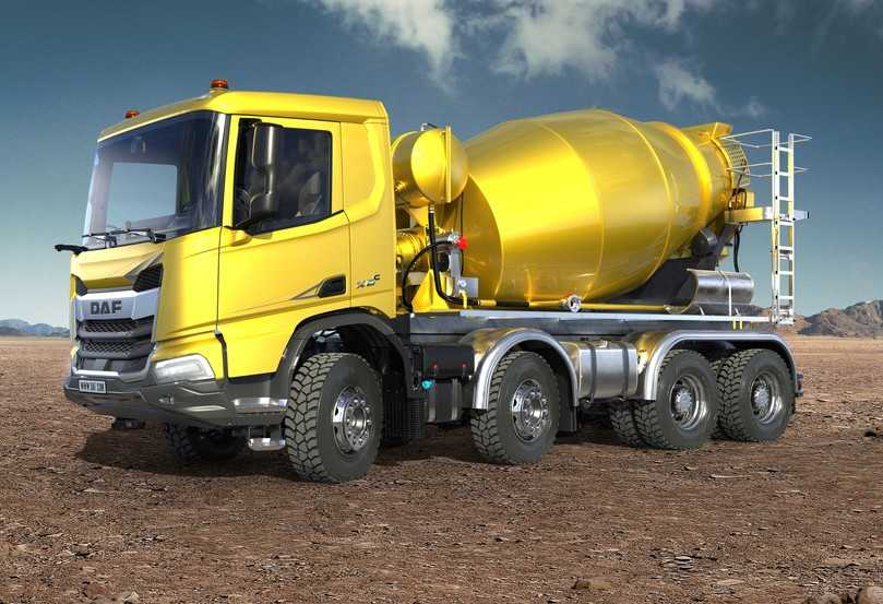 Für den harten Baueinsatz hat DAF den XDC mit robustem Stoßfänger, Kühlerschutzplatte und mehr Bodenfreiheit kreiert. | Foto: DAF Trucks Für den harten Baueinsatz hat DAF den XDC mit robustem Stoßfänger, Kühlerschutzplatte und mehr Bodenfreiheit kreiert. | Foto: DAF Trucks