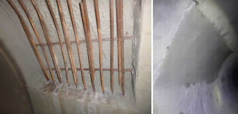 Abbildung 13: Reparatur von Innen nach Exzentersteinschaden | Foto: Ing.-Büro Dr. Uffmann Abbildung 13: Reparatur von Innen nach Exzentersteinschaden | Foto: Ing.-Büro Dr. Uffmann