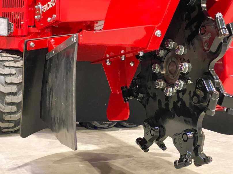 Das Leitblech ist direkt hinter dem Fräsrad montiert | Foto: Vogt Das Leitblech ist direkt hinter dem Fräsrad montiert | Foto: Vogt