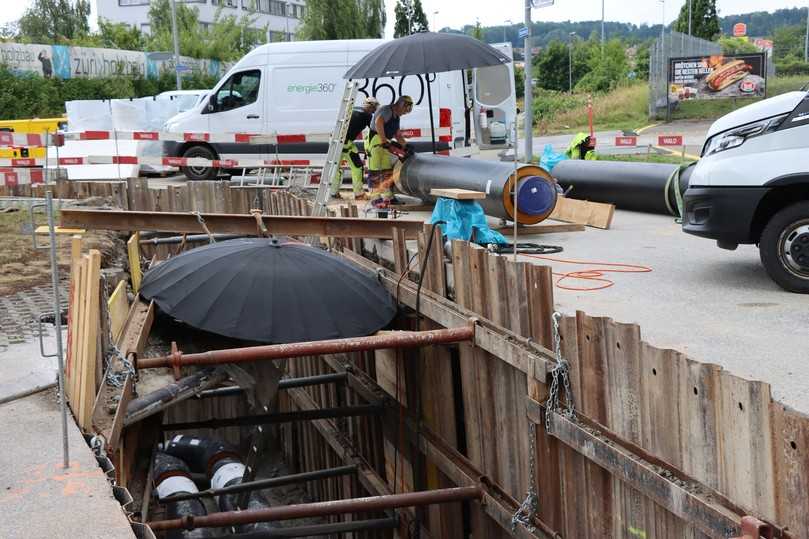 Derzeit läuft in Dielsdorf und Regensdorf der Ausbau des Fernwärmenetzes. | Foto: Brugg Pipes