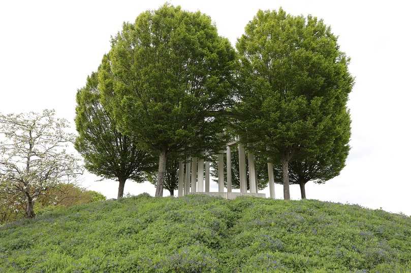 Der Monopteros – der beste Aussichtspunkt in den Hohenheimer Gärten. | Foto: Universität Hohenheim/Agron Beqiri