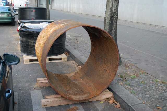 Ein ausgebauter Abschnitt der alten Stahlleitung