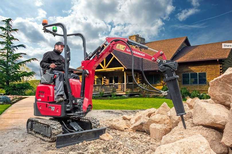 Yanmar bringt mit dem neuen Minibagger SV10 eine hoch kompakte Maschine auf den Markt, die speziell für Arbeiten in besonders beengten Einsatzbereichen konzipiert wurde. | Foto: Yanmar