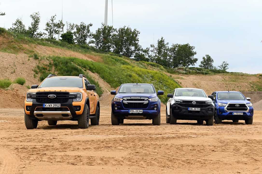 Pick-up Test: Ford Ranger, VW Amarok, Isuzu D-Max, Toyota Hilux im Direktvergleich