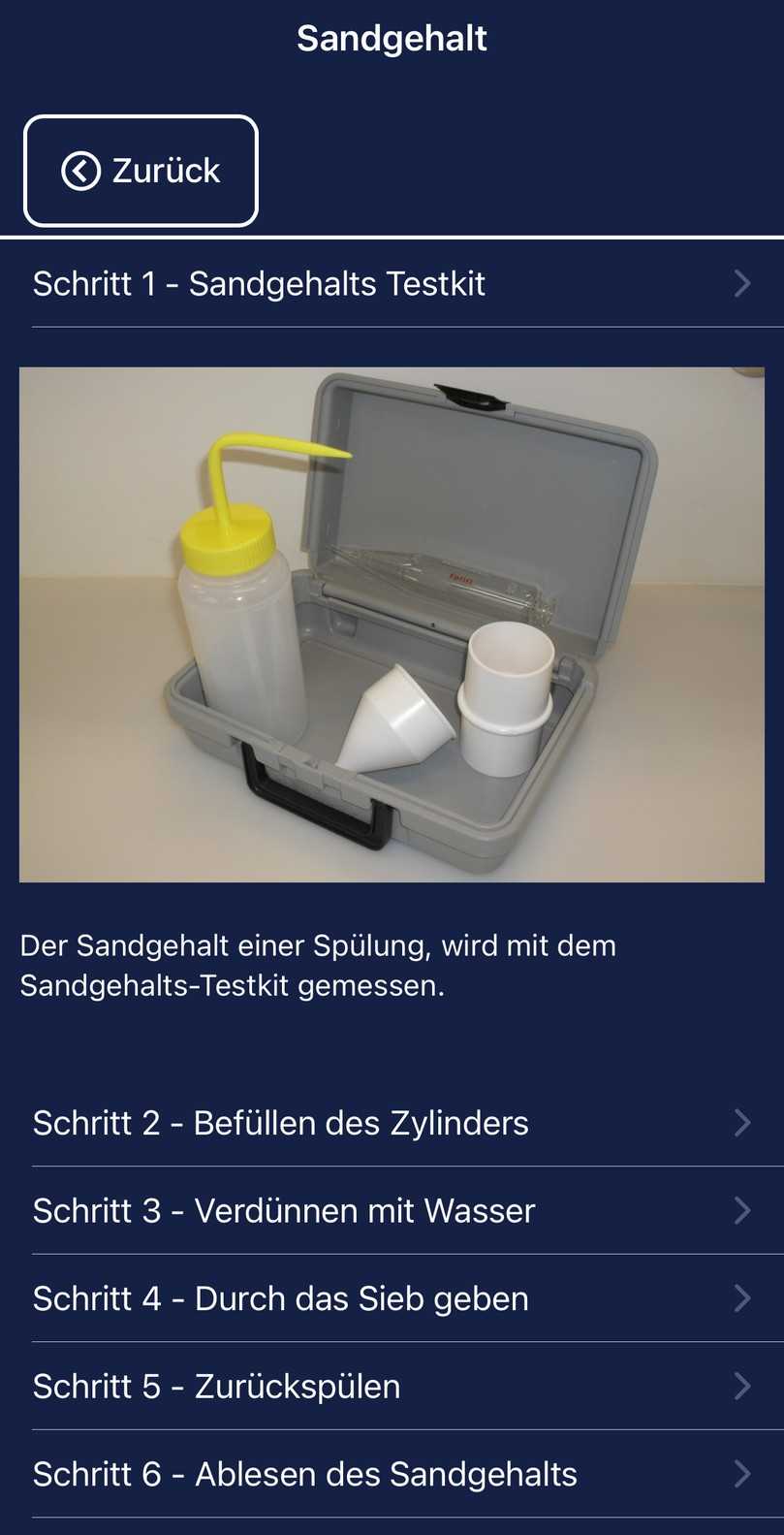 Einfache Schritt-für-Schritt-Anleitung zur Messung des Sandgehalts mit Testkit | Foto: Baroid Einfache Schritt-für-Schritt-Anleitung zur Messung des Sandgehalts mit Testkit | Foto: Baroid