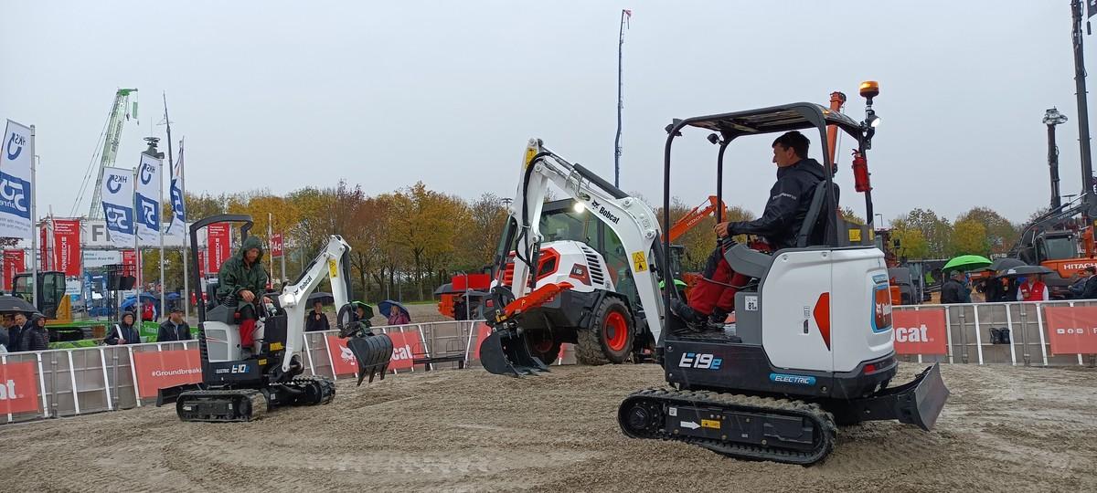 Bobcat zeigte auf der Bauma 2022 in München unter anderem den neuen vollelektrischen Minibagger E19e. | Foto: B_I/Budde