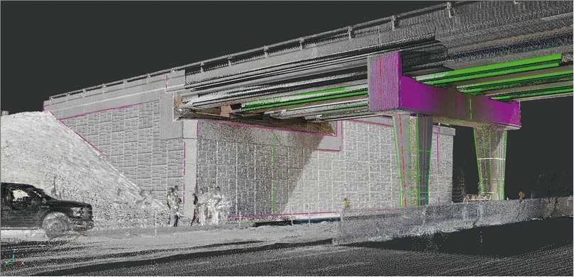 Werden Scan-Realdaten und CAD-Planungsdaten übereinander gelegt, lassen sich Abweichungen schnell erkennen. | Foto: Faro Werden Scan-Realdaten und CAD-Planungsdaten übereinander gelegt, lassen sich Abweichungen schnell erkennen. | Foto: Faro