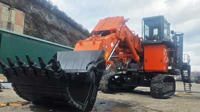 ++ Hitachi Großbagger EX2600-7E reduziert CO2-Fußabdruck ++