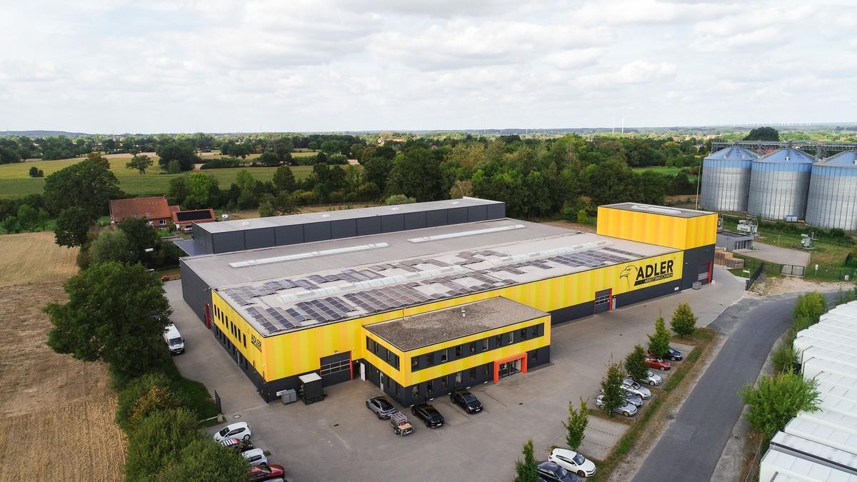 Das Werk von Adler Arbeitsmaschinen in Nordwalde in Nordrhein-Westfalen. | Foto: Adler