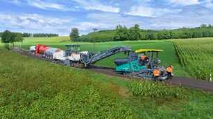 Neue Tragschicht in nur drei Tagen dank Kaltrecycling