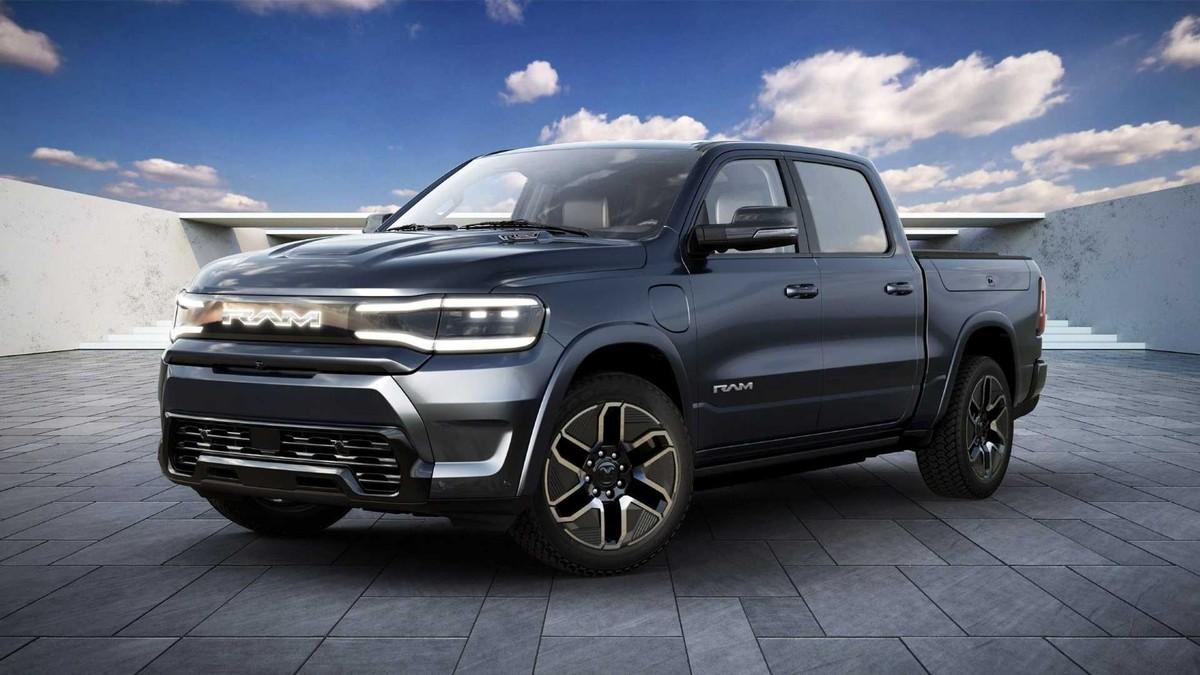 Vom Concept Car des Ram 1500 Revolution BEV auf der CES 2023 ist am Serienmodell nicht viel übernommen worden. | Foto: Ram Truck Vom Concept Car des Ram 1500 Revolution BEV auf der CES 2023 ist am Serienmodell nicht viel übernommen worden. | Foto: Ram Truck