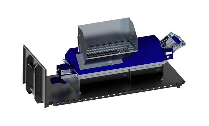 Mobile Recyclinganlage mit Dosierpuffer, vormontiert auf Abrollbrücke | Foto: Bibko Mobile Recyclinganlage mit Dosierpuffer, vormontiert auf Abrollbrücke | Foto: Bibko