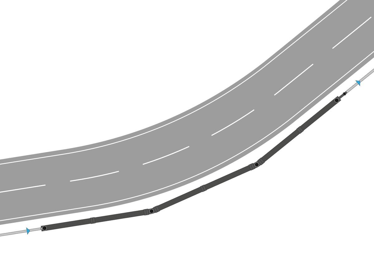 Durch den Einsatz von Abwinklungen kann die Linienführung der "SediPipe 800"-Strecke von Fränkische den örtlichen Gegebenheiten angepasst werden. | Foto: Fränkische