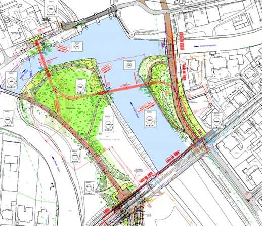 Übersichtplan der Sanierungsmaßnahme | Foto: Stein Ingenieure Übersichtplan der Sanierungsmaßnahme | Foto: Stein Ingenieure