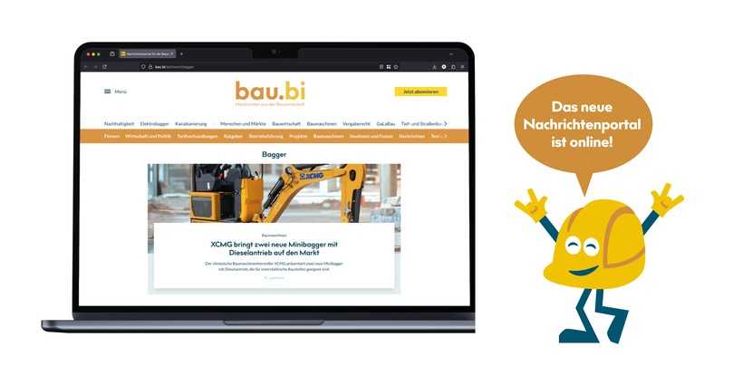 Mit dem Relaunch präsentiert sich das neue Portal auch mit einem eigenen Avatar: „baubi“. | Foto: B_I MEDIEN Mit dem Relaunch präsentiert sich das neue Portal auch mit einem eigenen Avatar: „baubi“. | Foto: B_I MEDIEN