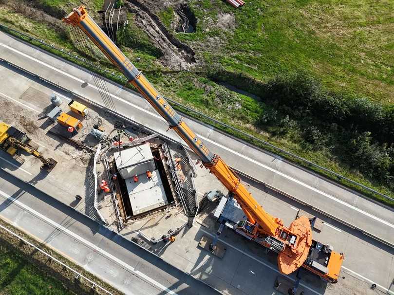 Die Baustelle sorgte mehrere Monate lang für Verkehrsbeeinträchtigungen. | Foto: Berding Beton GmbH
