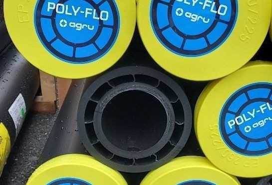 Poly-Flo d 160, SDR 11 / d 225, SDR 17 – PE 100 RC | Foto: Frank GmbH