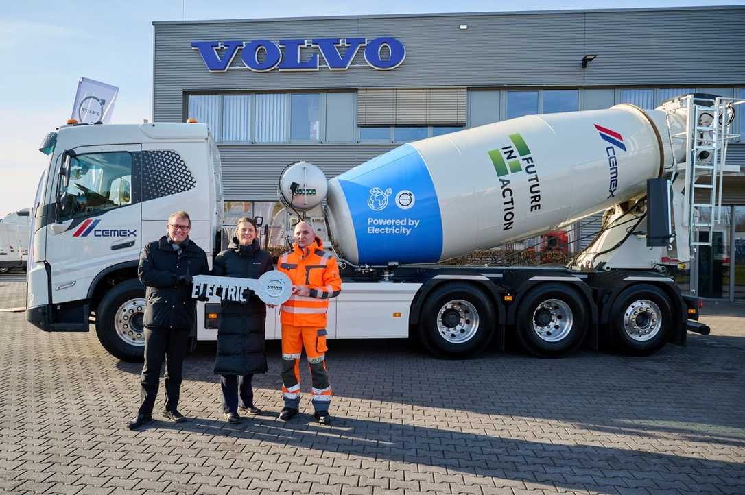 Baufahrzeuge: Volvo liefert ersten vollelektrischen Fahrmischer an Cemex Baufahrzeuge: Volvo liefert ersten vollelektrischen Fahrmischer an Cemex