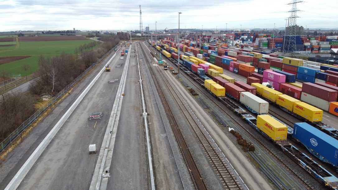 Entwässerung am Umschlagbahnhof in Kornwestheim