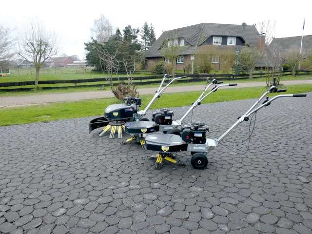 Die drei Kwern Modelle (v.l.n.r.): Greenbuster Pro III, Pro 66 und im Vordergrund der Greenbuster Home.