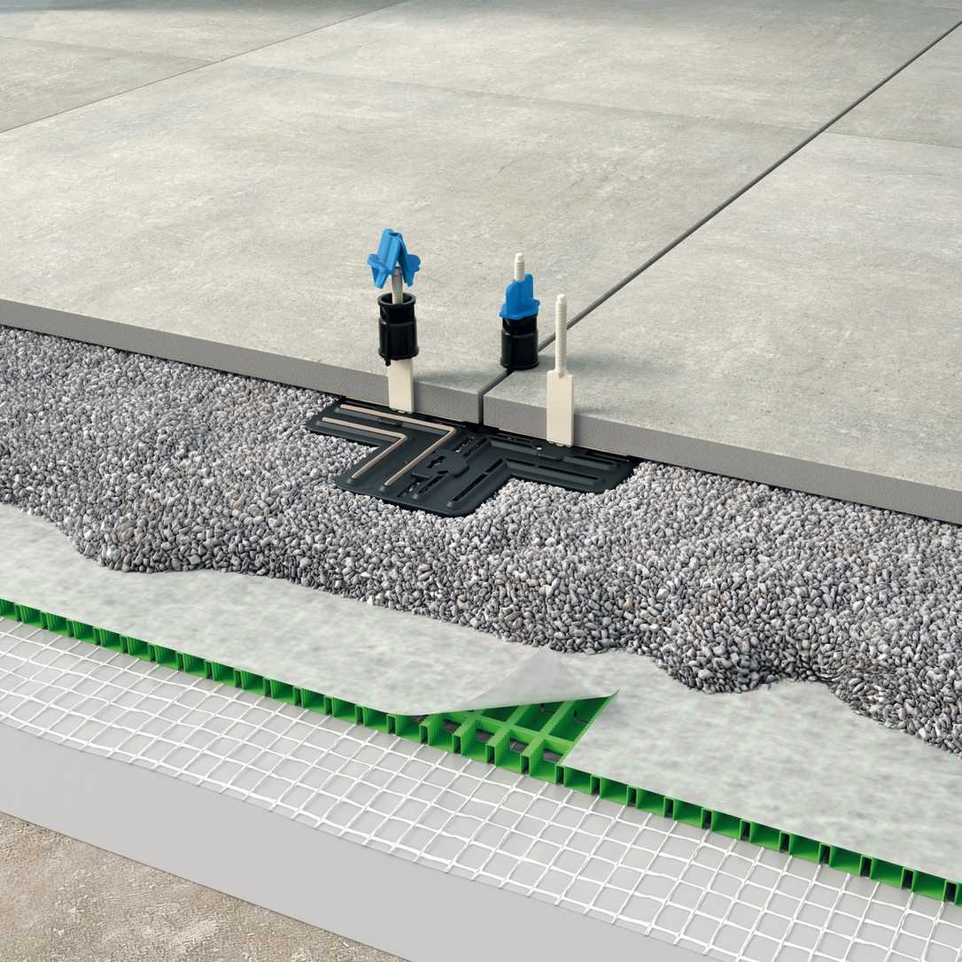 Keramikplatten lose verlegen: Neues System für stabile 2-cm-Platten Keramikplatten lose verlegen: Neues System für stabile 2-cm-Platten
