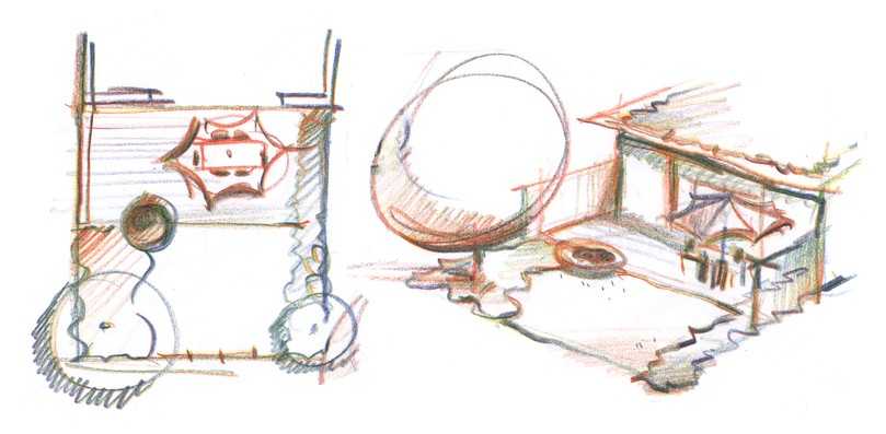 Leicht anwendbare und wirkungsvolle Zeichentechniken im Seminar lernen: eine Skizze von Daniel Nies. | Foto: Nies Leicht anwendbare und wirkungsvolle Zeichentechniken im Seminar lernen: eine Skizze von Daniel Nies. | Foto: Nies