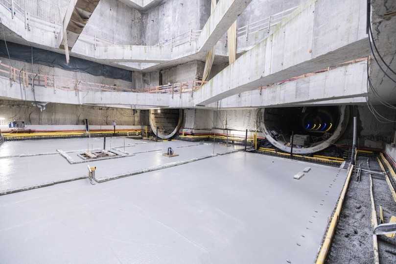 Mitte Juni 2024 wurde die Betonage von Block 1.1. und 1.2 der Bauwerkssohle erfolgreich abgeschlossen. | Foto: Porr AG Mitte Juni 2024 wurde die Betonage von Block 1.1. und 1.2 der Bauwerkssohle erfolgreich abgeschlossen. | Foto: Porr AG