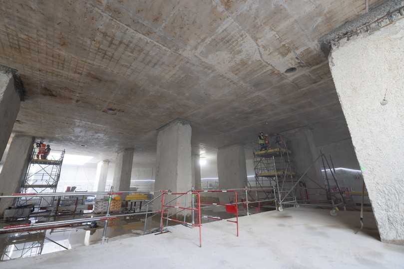Das imposante Überlaufbecken hat eine Speicherkapazität von 50.000 m3 und wurde in Ortbetonbauweise errichtet. | Foto: Berding Beton Das imposante Überlaufbecken hat eine Speicherkapazität von 50.000 m3 und wurde in Ortbetonbauweise errichtet. | Foto: Berding Beton