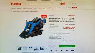 Norma verkauft Kompaktlader im Onlineshop