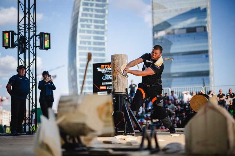 Die World Trophy kehrt nach einjähriger Pause in den Wettkampfkalender zurück. Der Neuseeländer Jack Jordan möchte in Budapest seinen Titel zum dritten Mal in Folge verteidigen. | Foto: Stihl Timbersports