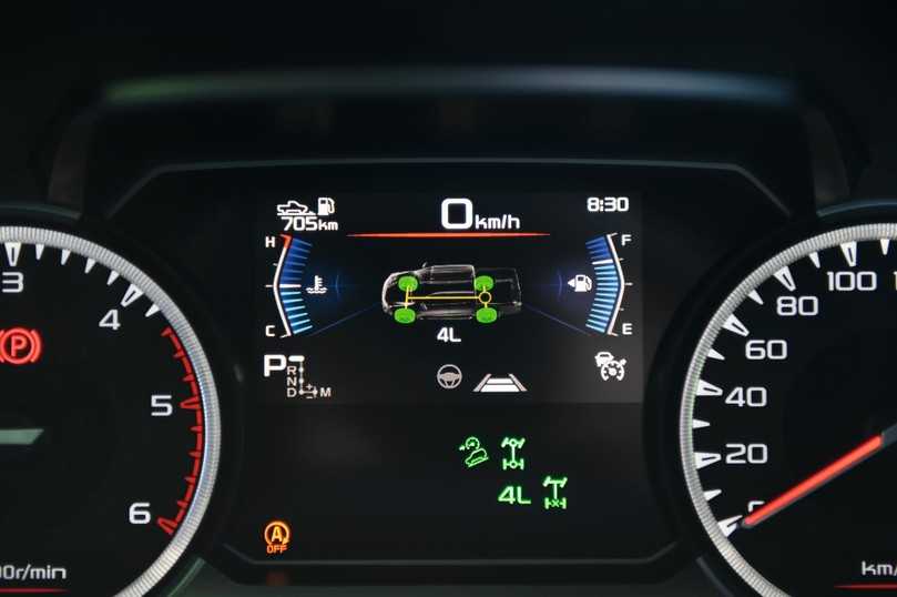 Das schick gestaltete Fahrerdisplay zeigt beim neuen Pick-up alle wichtigen Funktionen auf einen Blick an. Nur auf Gang- und Außentemperaturanzeige muss der Fahrer verzichten. | Foto: B_I/ Hausmann Das schick gestaltete Fahrerdisplay zeigt beim neuen Pick-up alle wichtigen Funktionen auf einen Blick an. Nur auf Gang- und Außentemperaturanzeige muss der Fahrer verzichten. | Foto: B_I/ Hausmann