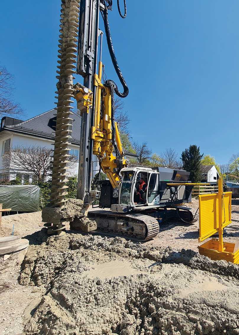 Nachhaltiges Pilotprojekt von Bauer Spezialtiefbau in München: Neubau eines Wohnhauses mit Tiefgarage. | Foto: Bauer Group Nachhaltiges Pilotprojekt von Bauer Spezialtiefbau in München: Neubau eines Wohnhauses mit Tiefgarage. | Foto: Bauer Group
